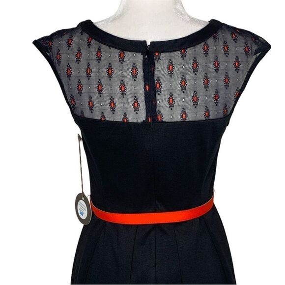 Anthropologie Eva Franco Red and Black Polka Dot Mini Dress | Size 4 - Picture 6 of 10